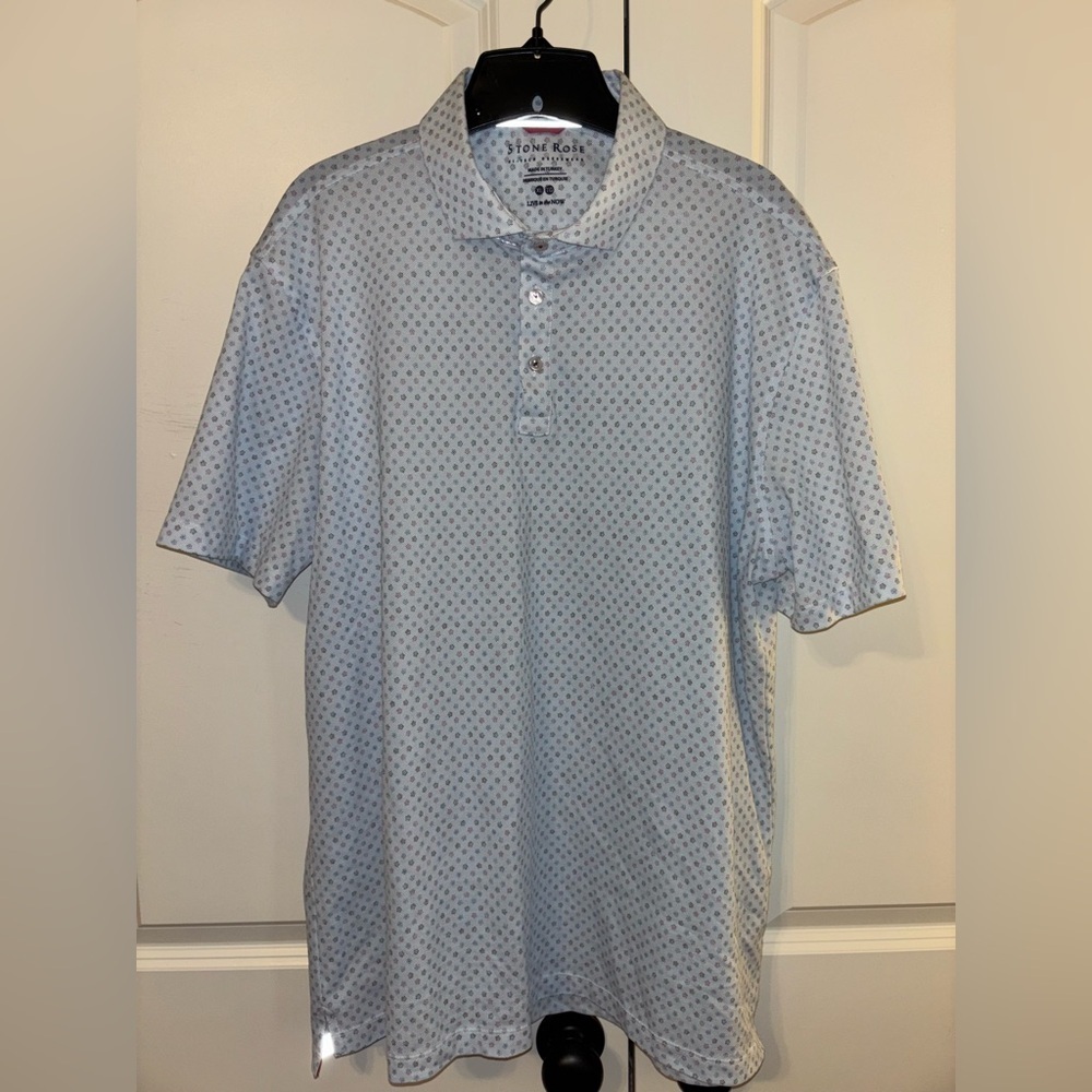 Stone Rose Blue Polo Shirt